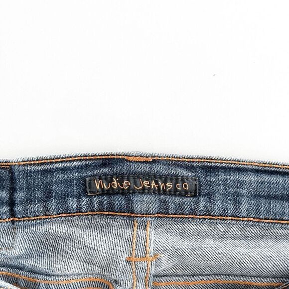 Nudie Jeans Co Womens Tight Long John Classic Denim Skinny Jeans Blue Size 27x34 - Picture 7 of 14